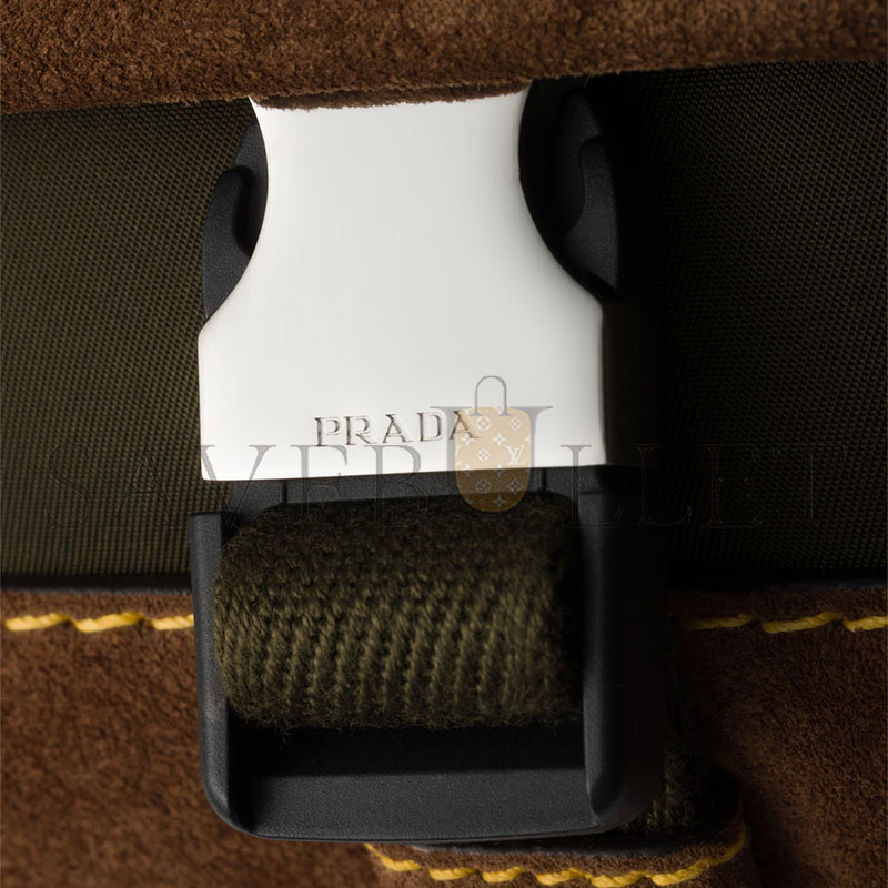 PRADA RE-NYLON AND SUEDE BELT BAG 2VH176 (18*15*5cm) PRADA RE-NYLON AND SUEDE BELT BAG 2VH176 (18*15*5cm)